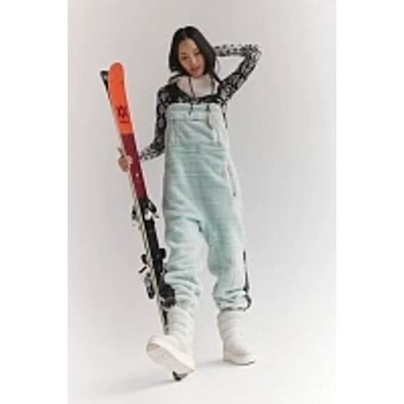 NWT FREE PEOPLE Hit The Slopes Printed Salopette SKI OVERALL BIBS $228 MEDIUM - Picture 6 of 7